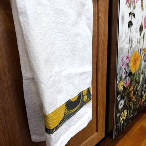 Mid Century Modern vintage lemons tea hand towel flour sack retro kitchen décor - Picture 2 of 6